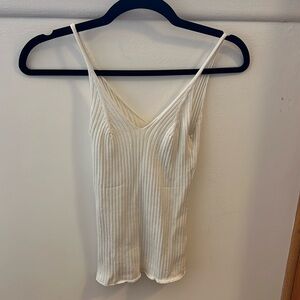 ribbed white tank top